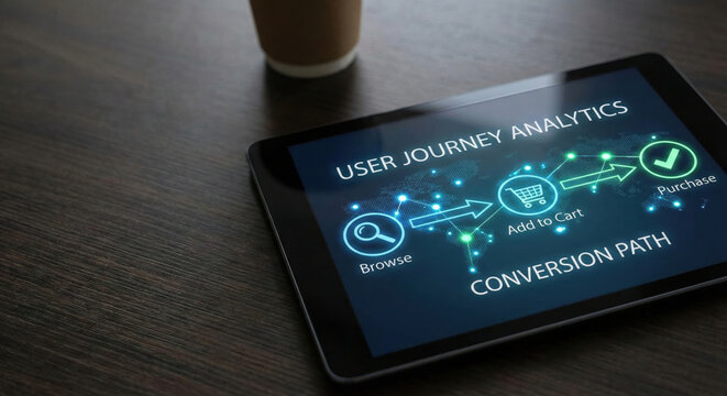 Ecommerce conversion tracking tablet analytics user journey digital marketing ecommerce conversion tracking dashboard tablet