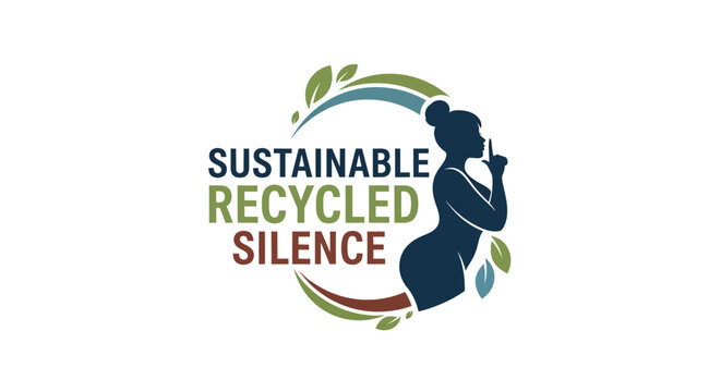 Silhouette of a Woman with a Finger on Her Lips, Symbolizing Silence.