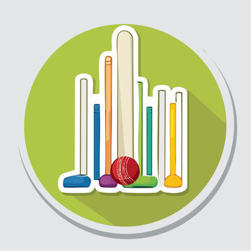 Cricket Wicket and Ball Icon