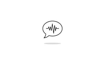 Obraz premium Sound Wave Chat Bubble Icon.