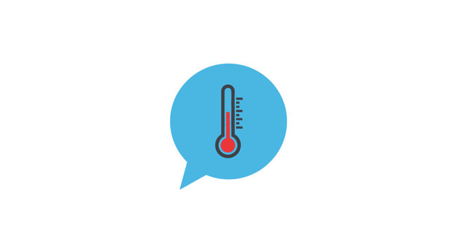 Temperature gauge icon hot.