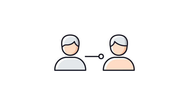 Two People Talking Communication.