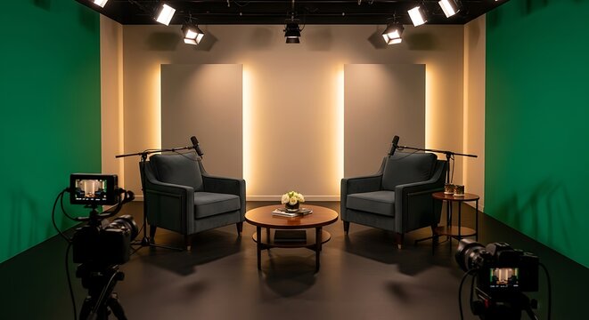 Studio Setup with Green Screen.