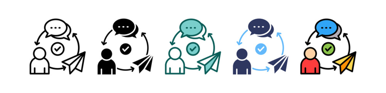 Communication Flow multiple icon