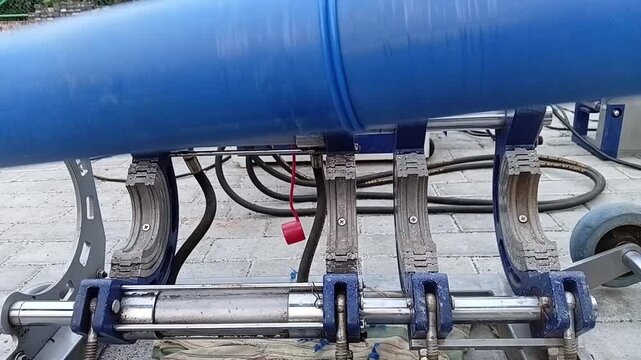 HDPE Welding Sequence: Physical Strength Test of Butt Fusion Joint by Striking Pipe on Ground