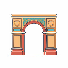 Fototapeta premium Ornate Archway Illustration