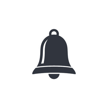 Black Bell Icon Symbol Graphic.
