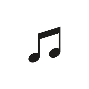Black Eighth Note Music Symbol.