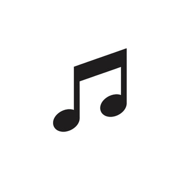 Black eighth note music symbol.