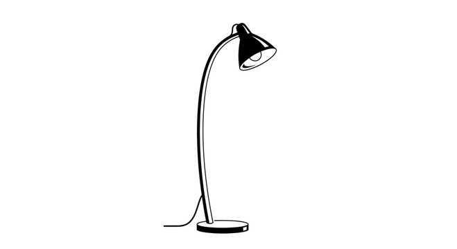 Modern desk lamp with adjustable arm.