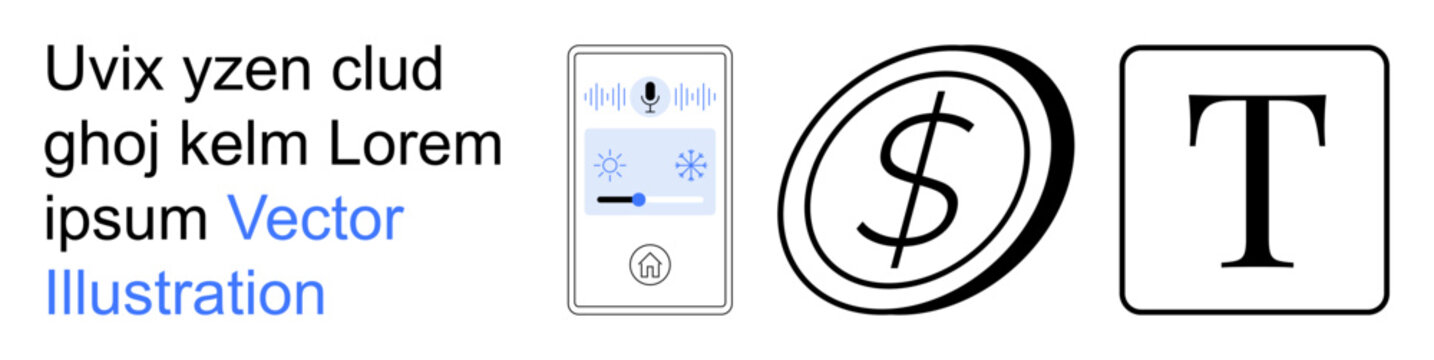 Financial transactions, digital interfaces, typography, e-commerce, minimal design, usability. Interface panel, dollar symbol and text-focused layout. Digital interfaces and financial transactions