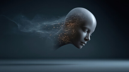 Obraz premium Exploring the pixel mind concept in an elegant display of technology and design