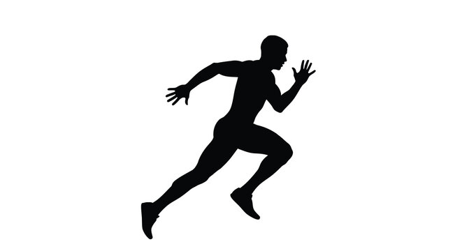 runner silhouette high quality professional detailed modern elegant