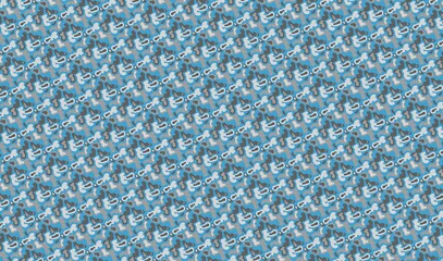Blue camouflage seamless pattern with grey and white spots suitable for military tactical gear apparel and technical background designs. © ahmadiliandy