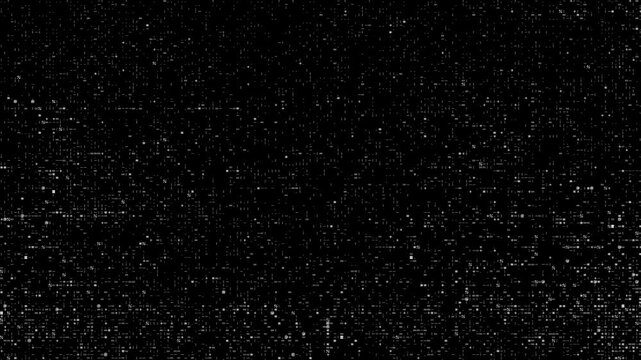 Digital ASCII Code Noise Background Glitch Data Loop 4K