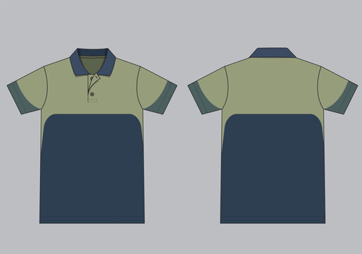 Two-Tone Polo Shirt Design Template