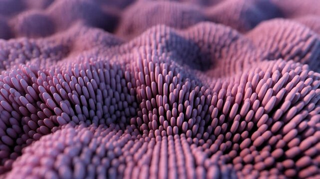 Purple bumpy fuzzy texture background with copy space