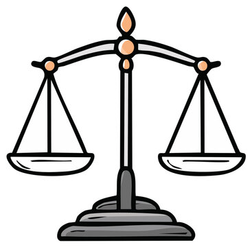Scales of Justice Illustration Symbolizing Legal Balance and Fairness in Court