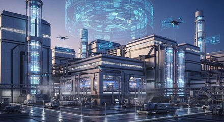 Obraz premium Futuristic Cityscape. (1)