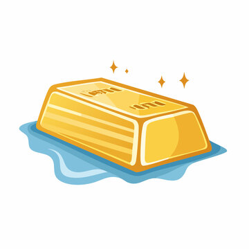 Shiny Gold Bar Illustration