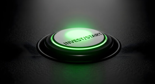 Invest Start button on dark surface