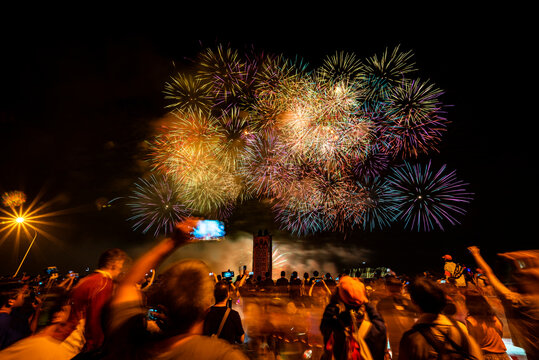 April 17, 2026,Fireworks respectfully sending off the Dajia Mazu Pilgrimage procession