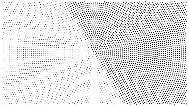 Vector illustration of a radiating dot pattern with a textured segmented appearance halftone pattern radial pattern radiating