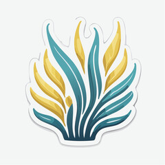 Obraz premium Stylized Abstract Plant Illustration