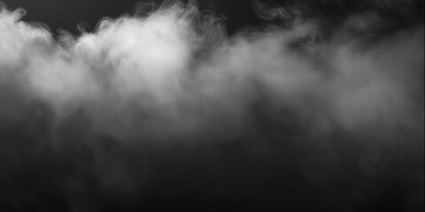 A captivating image of white smoke gracefully drifting against a stark black background. The texture adds depth, creating an ethereal and mysterious atmosphere. © WASIF-MEHMOOD