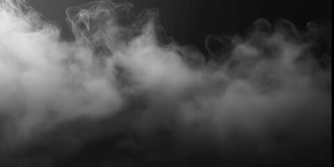 A captivating image of white smoke gracefully drifting against a stark black background. The texture adds depth, creating an ethereal and mysterious atmosphere. © WASIF-MEHMOOD