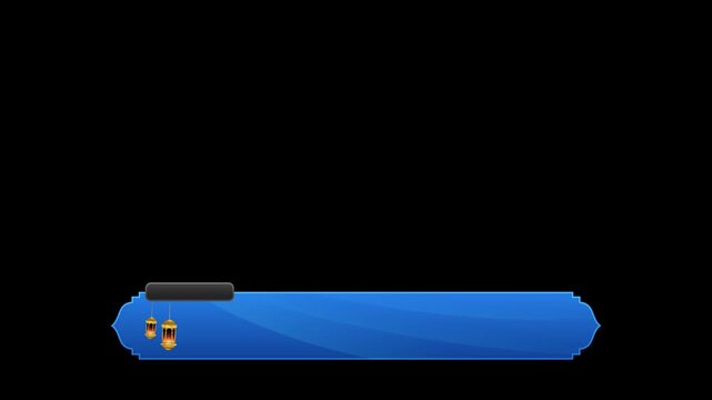 Islamic animation lower third with lantern for broadcast media