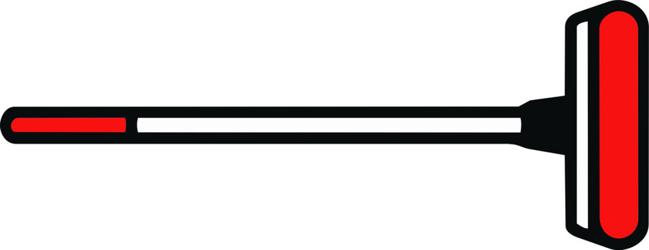Curling broom sweeping brush equipment icon