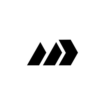 Abstract letter M logotype. Modern logo idea sign. Universal emblem vector icon.