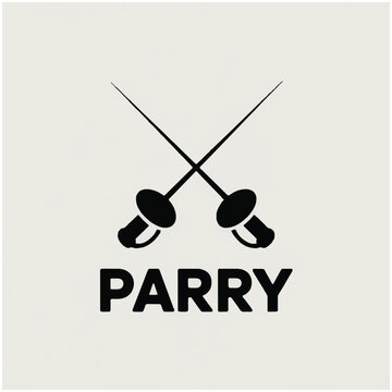 Fencing swords crossed in parry position.