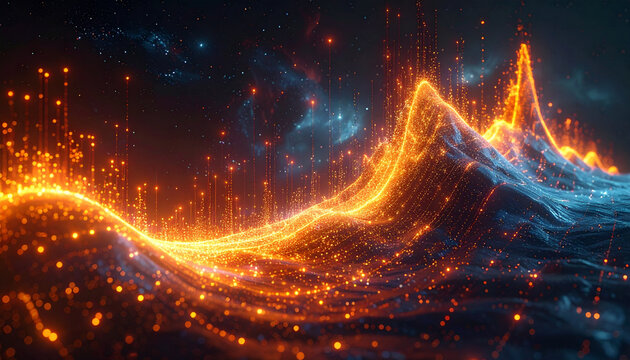 Abstract data visualization concept