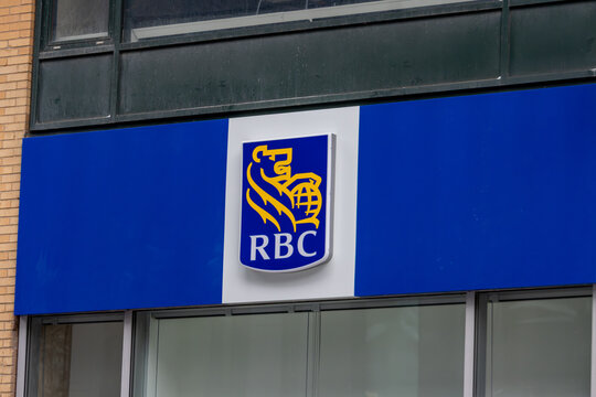 MONTREAL, CANADA, 22 December 2025 : RBC Bank Logo Exterior Building Signage