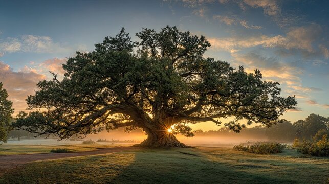 Copper Beech -At Dawn Landscape Nature