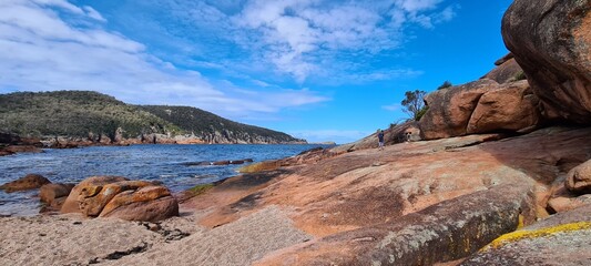 Large boulders and rocks on the shore of the sea © HDC Creative