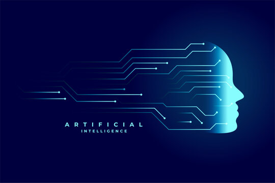 futuristic sci fi artificial intelligence concept wallpaper with circuit lines
