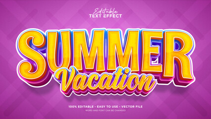 Summer season editable text effect, holidays text style effect © DzakiraStudio