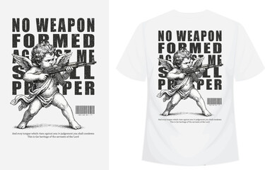 Naklejka premium Christian bible verse t shirt design illustration vector