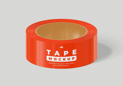 Duct Tape Mockup PSD for Industrial Branding Presentation