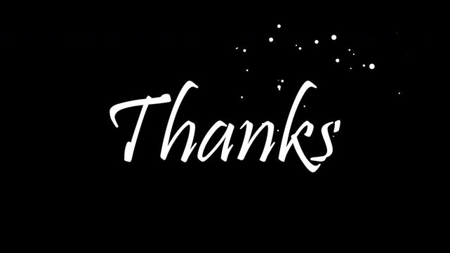 Elegant handwritten 'Thank You' text on black background