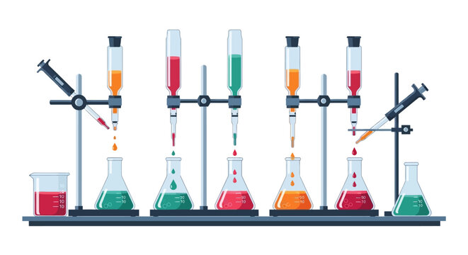 Chemistry Laboratory Equipment Setup for Scientific Experiments.