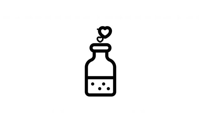 love potion minimalist stroke animation