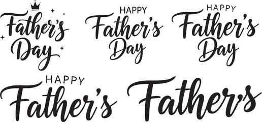 Father's day typography calligraphic designs and celebratory greetings © MSTNASIMA