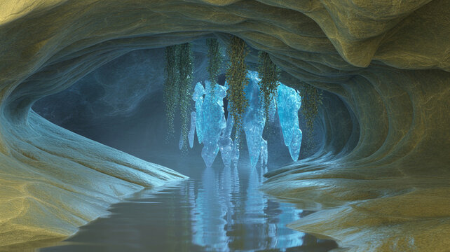 Magical Crystal Cave Waterfall Hidden Behind Vines