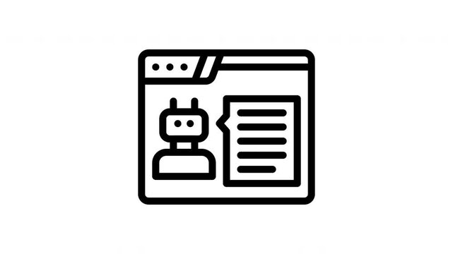 virtual assistant minimalist stroke animation