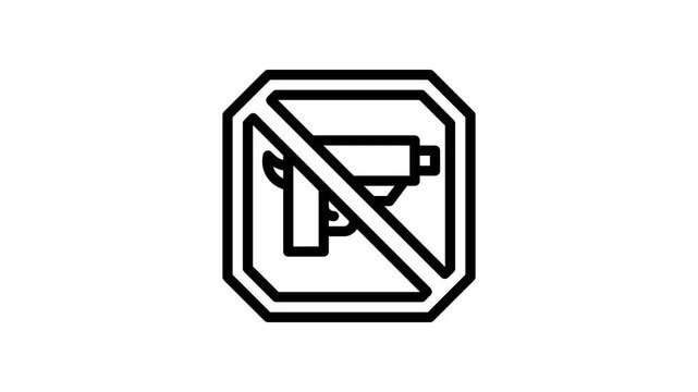 no gun minimalist stroke animation