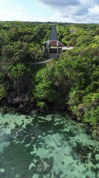 Weekuri (Waikuri) Lagoon, Crystal-clear water surrounded by cliffs, Sumba, Bali, Indonesia 